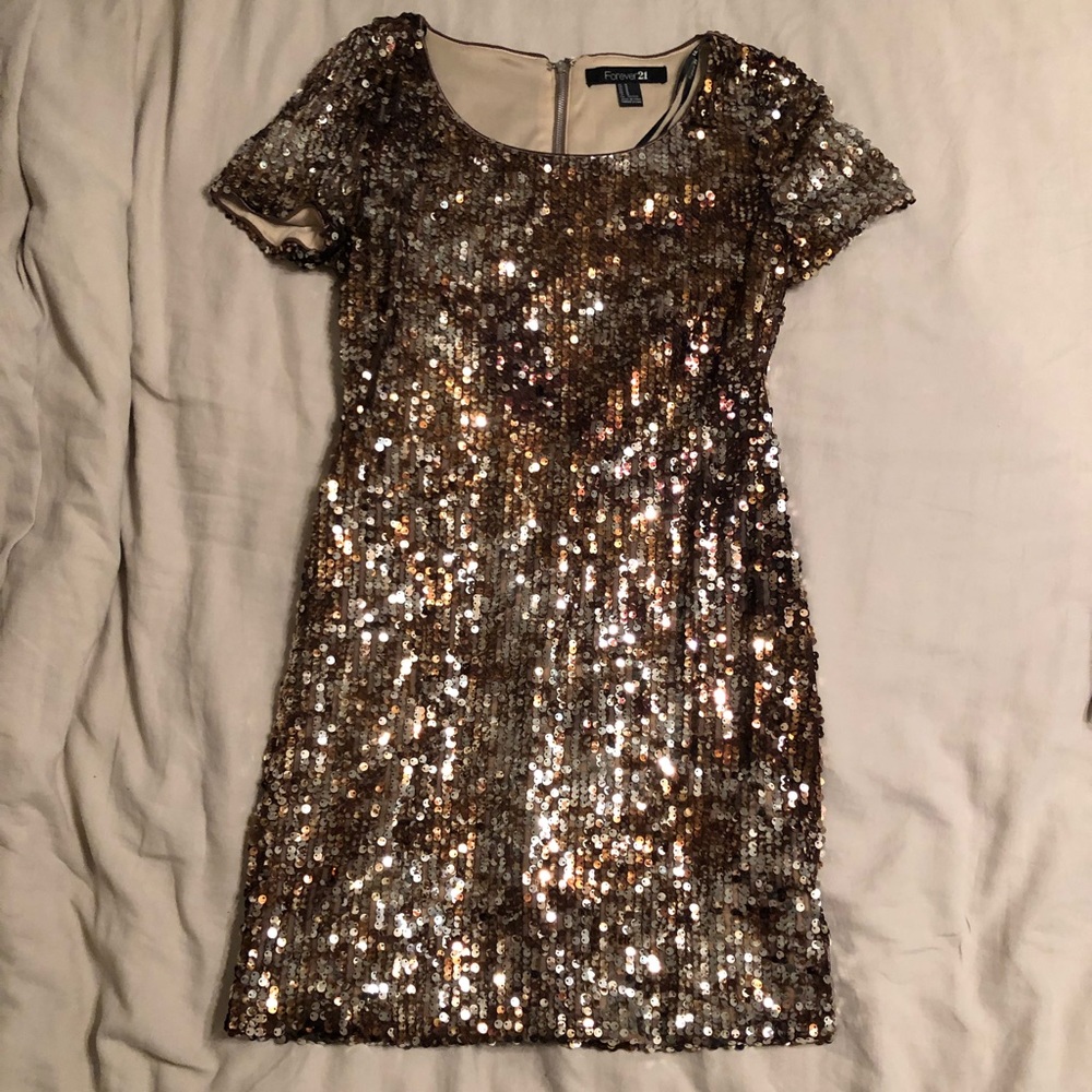 Medium Gold Sequin Dress